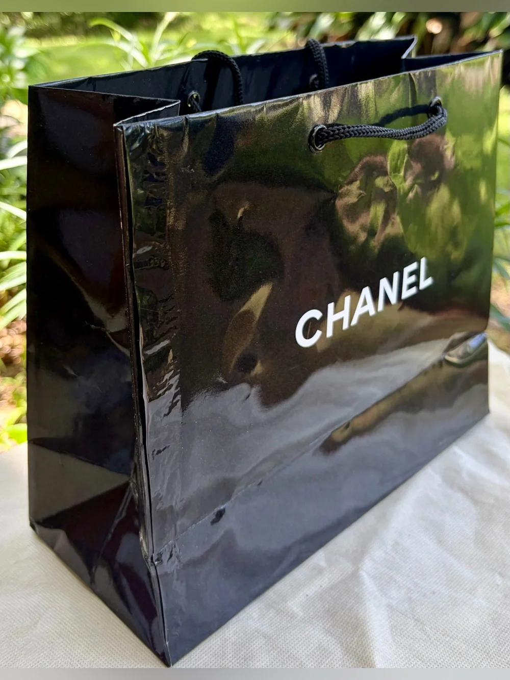 Auth. CHANEL Shopping Bag. No tears/rips. Includes free CHANEL Passport (GWP) +